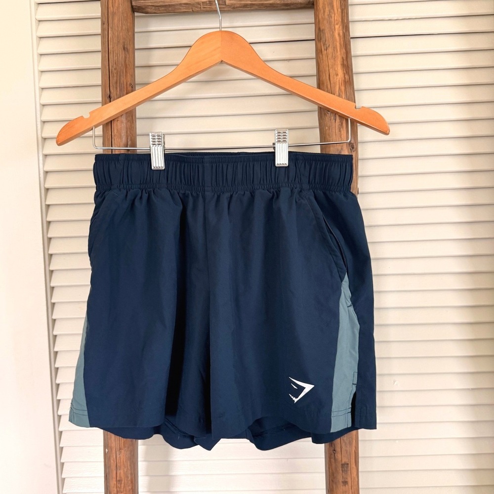 Gymshark Athletic Shorts Medium Navy Blue Teal